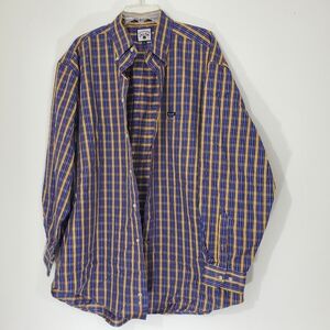 Faconnable Plaid Cotton Shirt, Size XL